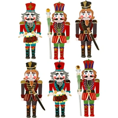 Afbeelding van 3D stickers h: 75 mm b: 30 notenkraker 6stuks dikte 7