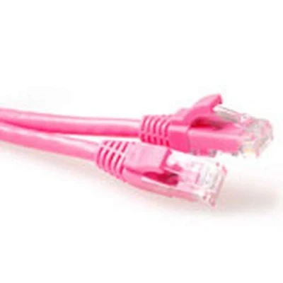 Afbeelding van ACT IB2403 U/UTP CAT6A Patchkabel Snagless Roze 3 meter