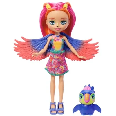 Image de Enchantimals Sunshine Island Poupée toucan avec animal de compagnie jouet + 4 ans (Mattel HRX83)