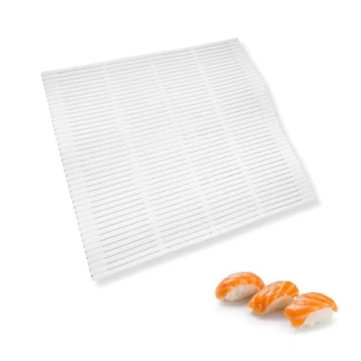 Afbeelding van PARENCE. sushi mat Makisu voor rollen afmetingen 24 x 21 cm kleur wit ideaal thuis of andere