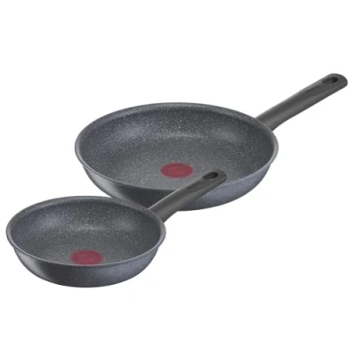 Afbeelding van Tefal Natural On Set van 2 pannen 20/26 cm, inductie, antiaanbaklaag, thermo signaalfunctie, milieuvriendelijke verpakking, gemaakt in Frankrijk G2809172, anti aanbaklaag