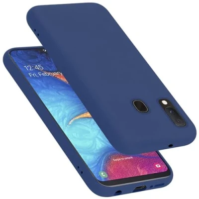 Afbeelding van Cadorabo Hoesje geschikt voor Samsung Galaxy A10e / A20e in LIQUID BLAUW Beschermhoes gemaakt van flexibel TPU silicone Case Cover
