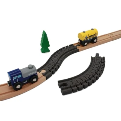 Afbeelding van Locorico 2 flexibele rails voor houten treinen