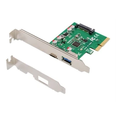 Image de DIGITUS DS 30225 Adaptateur USB PCIe 2.0 x4 profil bas C 3.1 x 1 + Gen 2