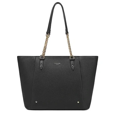 Afbeelding van David Jones Handtas voor dames, schoudertas, grote boodschappentas, A4, werk, capaciteit, kunstleer, zacht, shopper, lange handgrepen, elegante stad, zwart., Stijlvol
