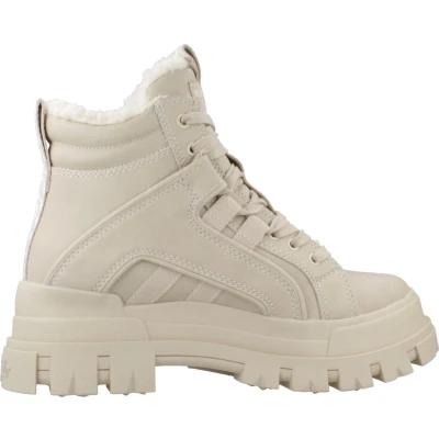 Afbeelding van Buffalo Aspha MID WARM Veterboots, Dames, Maat: 40, Beige Pu