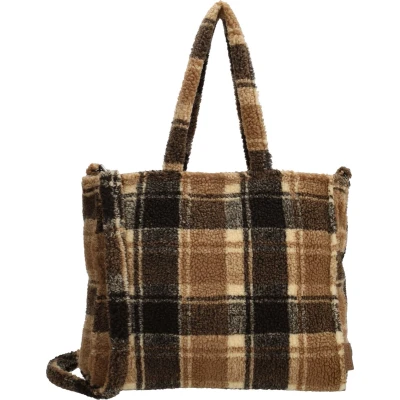 Afbeelding van Beagles Navarra Shopper Taupe ruit