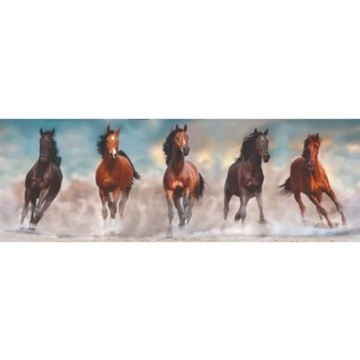 Afbeelding van Clementoni High Quality Collection Panorama Puzzel Paarden 1000 Stukjes