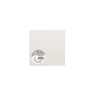 Image de Paquet de 25 cartes simples Pollen 135x135mm Gris Perle 210g