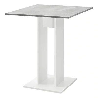 Afbeelding van Design eettafel Lindesnes vierkant 65x65x78 cm betonlook en wit