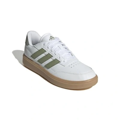 Afbeelding van adidas Courtblock lage schoenen voor heren, Cloud White Tent, olijfgroen, strata