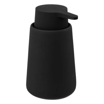 Afbeelding van 5Five Zeeppompje/zeepdispenser van keramiek zwart 250 ml