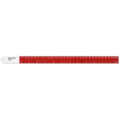 Afbeelding van Copenhagen Design Liniaal 30 cm Red 2035 Roestvast Staal Rood