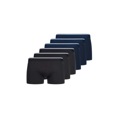 Afbeelding van Skiny Retro 6ER PACK Basic Onderbroeken Blau schwarz, Heren, Maat: Large, schwarz