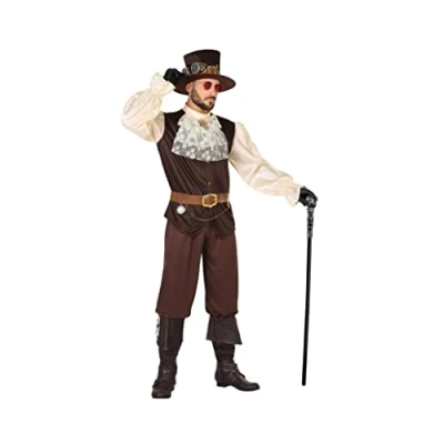 Afbeelding van Kostuums voor Volwassenen DISFRAZ Steampunk M L Bruin (5 Onderdelen) Maat M/L