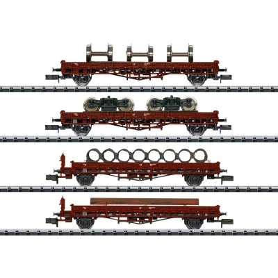 Afbeelding van MiniTrix T18707 Laagboordwagen van de DB, MHI 3 delige set