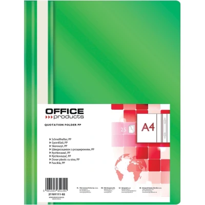 Afbeelding van OFFICE products snelhechtmap, groen 25 stuks