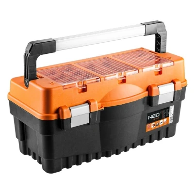 Afbeelding van NEO TOOLS 84 105 Gereedschapkoffer 271 547 278 Met handgreep, assortimentdoos Oranje, Zwart