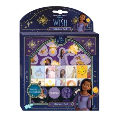 Afbeelding van Totum Disney Wish stickers 3 vellen en speeldecor stickerset