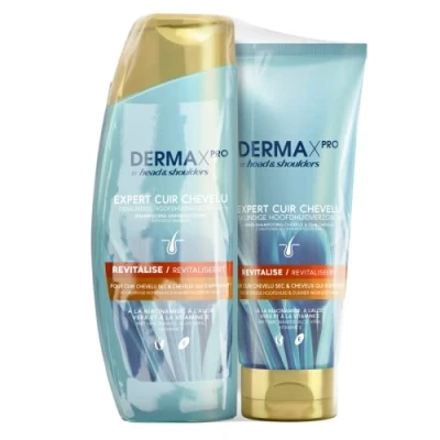 Afbeelding van Head &amp; Shoulders DERMAxPRO by REVITALISE Anti roos shampoo en conditioner voor haargroei niacinamide, aloë vera vitamine E, droge hoofdhuid