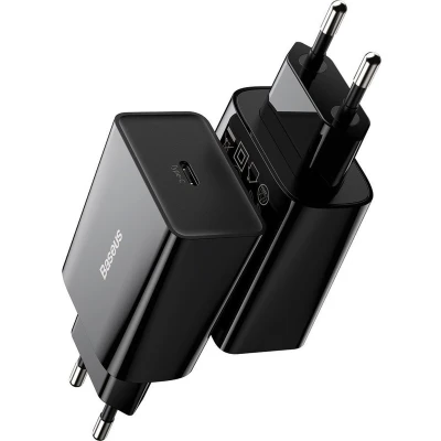 Afbeelding van Baseus Mini 20W USB C Snellader Power Delivery Adapter Zwart