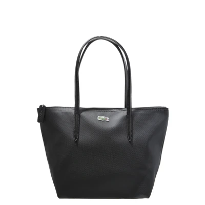 Afbeelding van Lacoste Nf2037po kleine boodschappentas met ritssluiting L.12.12 effen concept dames, zwart.