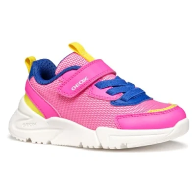 Image de Geox Fille Loftus Girl A Basket, Fluo Fuchsia Royal, 32 EU