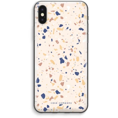 Afbeelding van Case Company® hoesje geschikt voor iPhone XS Max Terrazzo N23 Soft Cover Telefoonhoesje Bescherming aan alle Kanten en Schermrand