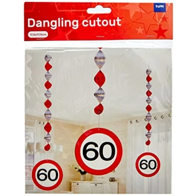 Afbeelding van Decoratie spiraal 60 verkeerbord 3 stuks