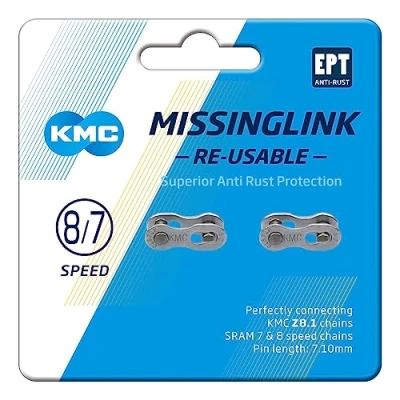 Afbeelding van KMC Sluitschakel MissingLink 7/8R EPT zilver 7.10mm 7/8v(2)