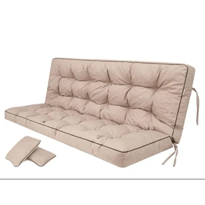Afbeelding van Palletkussens, outdoor schommelbank, tuinbank met rugleuning Waterdicht en hoogwaardige kwaliteit M, zitbreedte: 120 cm