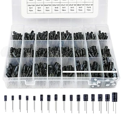 Afbeelding van Nizirioo 500 stuks aluminium elektrolytische condensatoren 0,1 uF tot 1000 met opbergdoos, 10 V 16 25 50