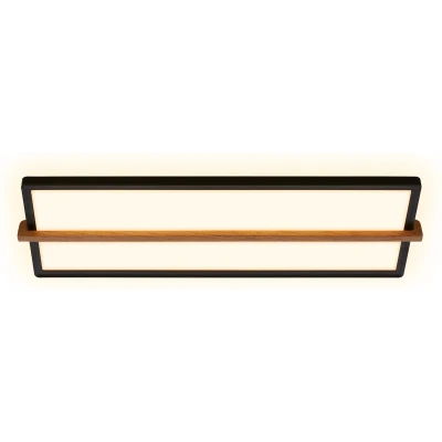 Afbeelding van Briloner Remsa LED Plafondlamp 3846015 Indirect licht Vlak Houten toepassing Warm wit 20 x 60,5 4,5 cm Zwart hout