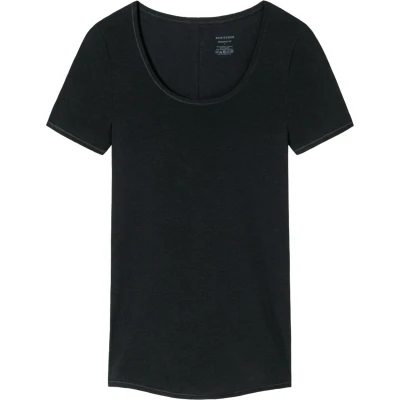 Afbeelding van Schiesser Shirt Kurzarm Personal FIT Hemd, Dames, Maat: Small, Schwarz