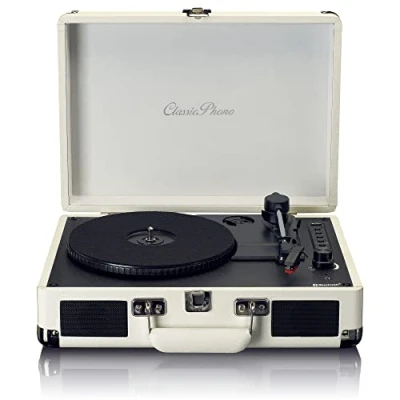 Image de Platine vinyle Bluetooth® avec enceintes intégrés Classic Phono TT 115CR Crème