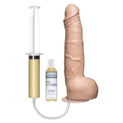 Afbeelding van Spuitende Dildo Titanmen Vanille