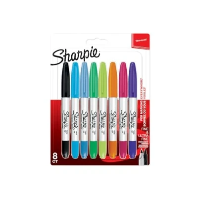 Afbeelding van Sharpie Twin Tip Marker 8 Stuk Leuke kleuren