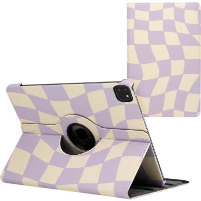 Afbeelding van iMoshion Tablet Hoes Geschikt voor iPad Pro 12.9 (2020) 360 Draaibare Design Bookcase 2.0 Meerkleurig /Dancing Cubes