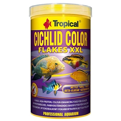 Afbeelding van Tropical Cichlid Color Vlokvoer XXL Cichlide 1 Liter