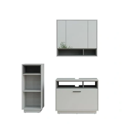 Afbeelding van Vicco BeatriceBadkamermeubelset Set 2 Grijs/antraciet