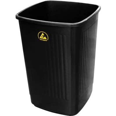 Afbeelding van BJZ A 34058 Prullenbak ESD 50 l (b x h d) 360 650 mm Kunststof Zwart 1 stuk(s)