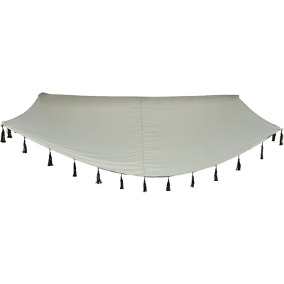 Afbeelding van Schaduwdoek rechthoek Decoris 2 x 3 meter (Franjes, Grijs)