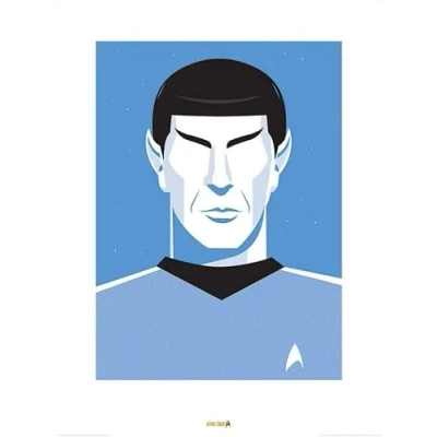 Afbeelding van Kunstdruk Star Trek Pop Spock 50th Anniversary 60x80cm