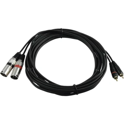 Afbeelding van Omnitronic Adaptercable 2xXLR(M)/2xRCA 6m bk
