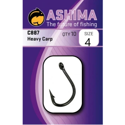 Afbeelding van Ashima Heavy Carp Barbed C887 (10 pcs) Maat : haak 4