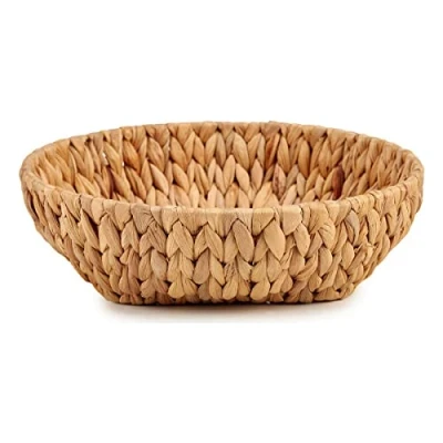 Afbeelding van Giftdecor Opbergmandje/Broodmandje gevlochten riet naturel kleur 29 x 8 cm serveermandje