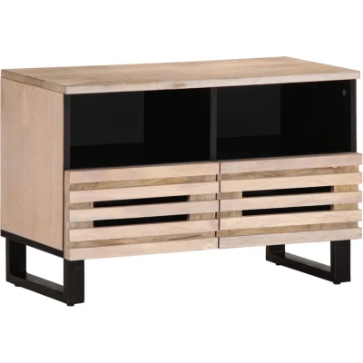 Afbeelding van vidaXL Tv meubel 70x34x46 cm massief mangohout wit