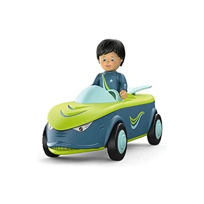 Afbeelding van Toddys Speelgoedauto Dave Junior 19 Cm Blauw/groen 2 delig