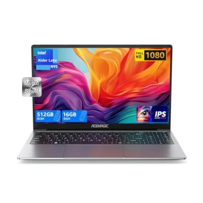 Afbeelding van ACEMAGIC laptop 16 GB DDR4 RAM 512 SSD, Alder Lake N N97【Battle N100/N95, tot 3,6 GHz】 Full HD 15,6 inch 2,4 G/5G WiFi, BT5.0, Type_C,