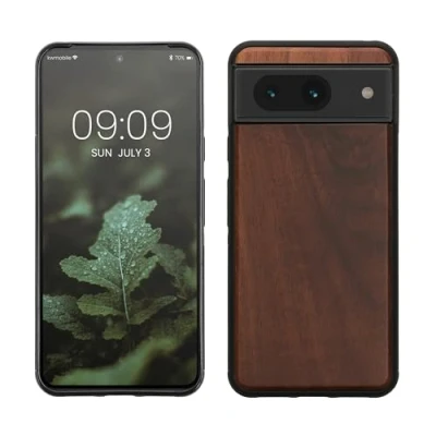 Afbeelding van kwmobile telefoonhoesje geschikt voor Google Pixel 8 Hoesje met bumper in vintage bruin / Backcover 0